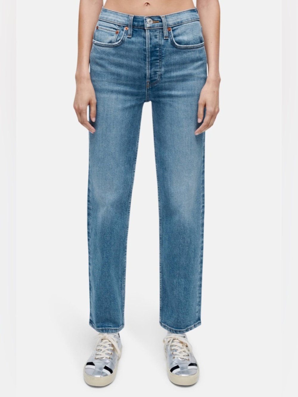 Re/Done / 70s Stove Pipe High-Rise Jeans in Favorite Bleu - Sz 29 - NWOT